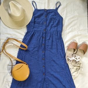 EUC Midi Chambray Dress Old Navy